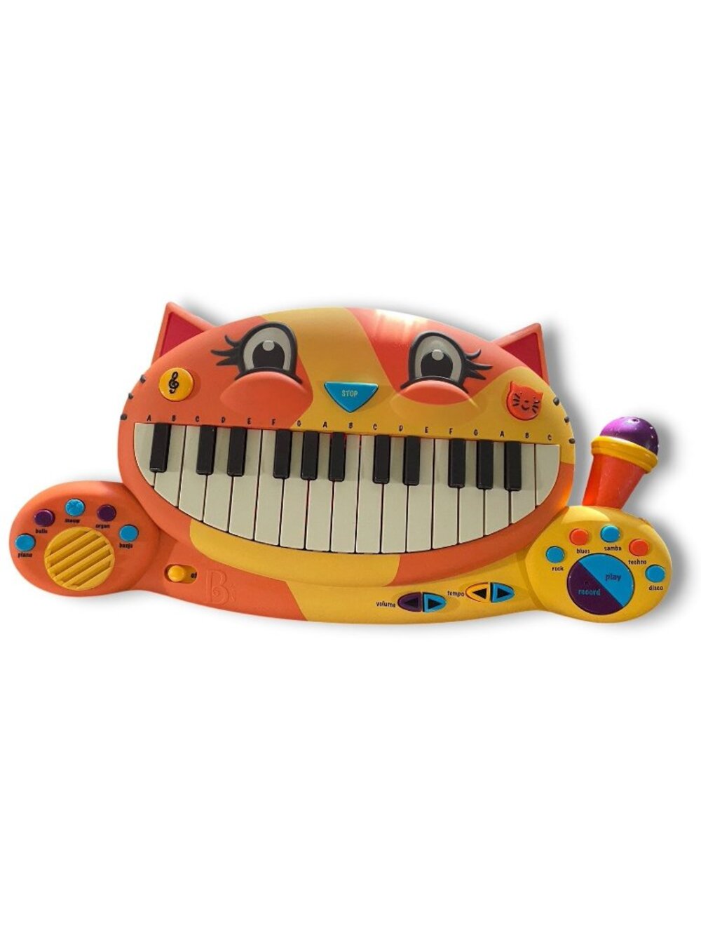 B Toys Meowsic Toy Piano Children’s Keyboard w/ Microphone Cat Piano - Works